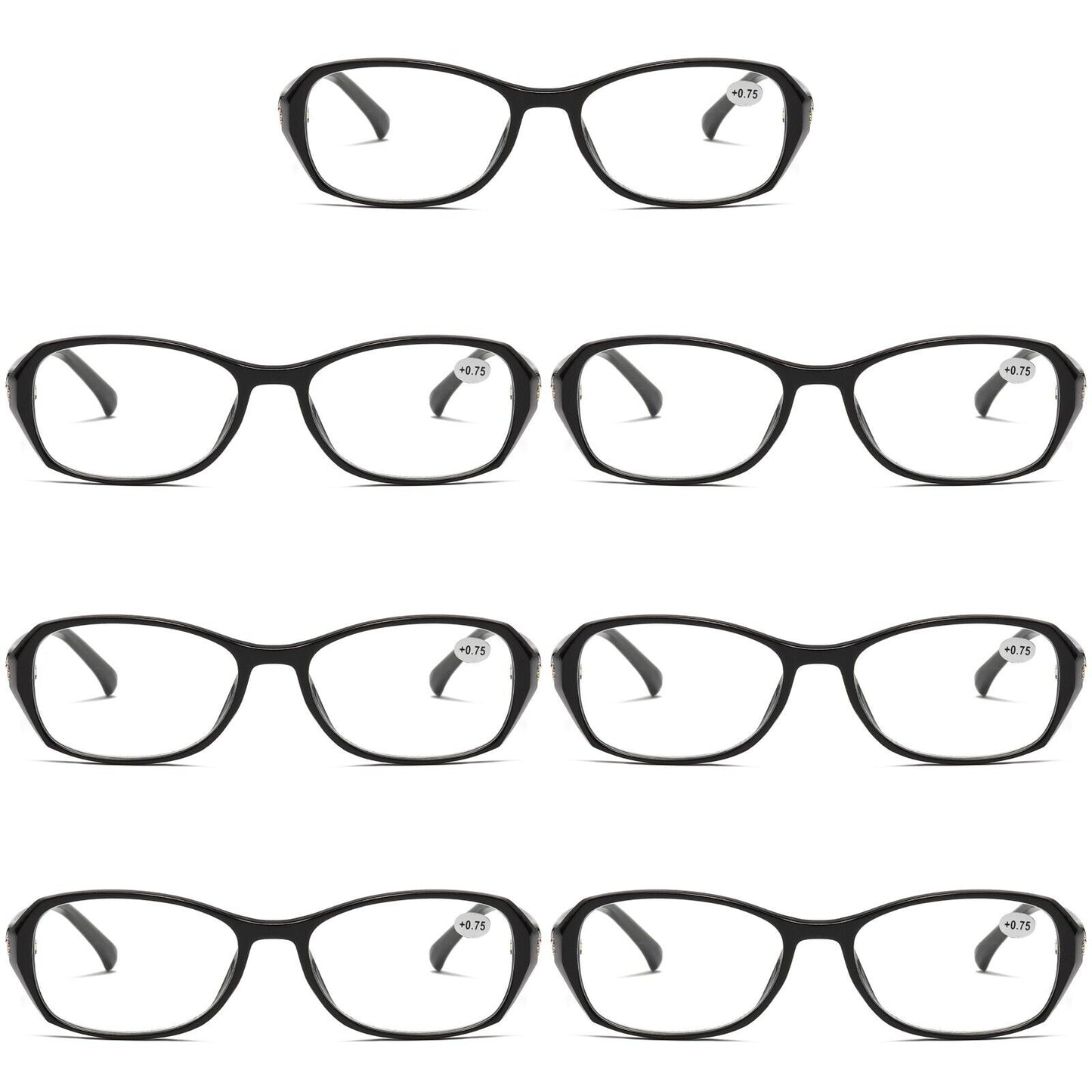 7 Pair Womens Ladies Blue Light Blocking Reading Glasses Computer Gaming Readers