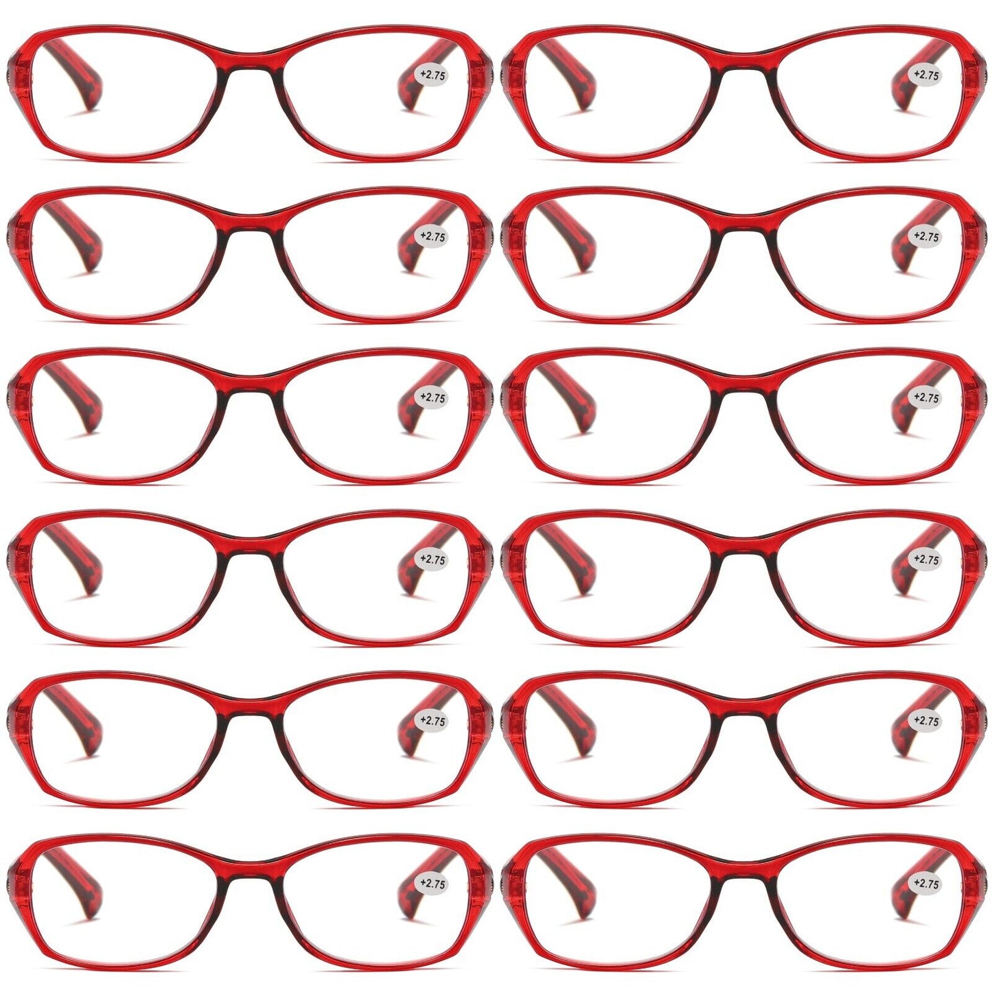 12Pair Womens Ladies Blue Light Blocking Reading Glasses Computer Gaming Readers