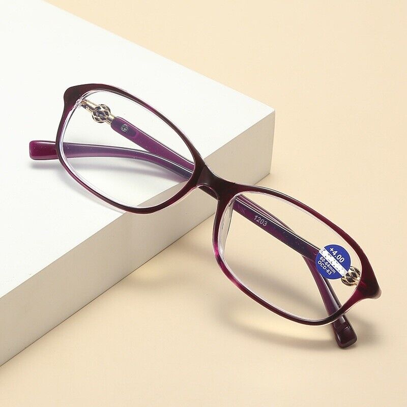 1 Pair Oval Frame Reading Glasses Lightweight Classic Readers for Women Ladies