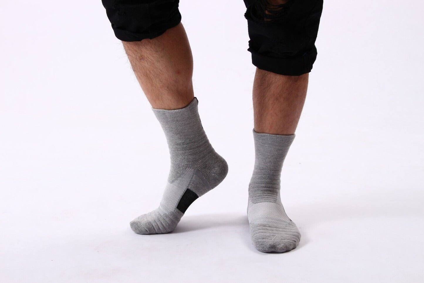 1pair Mens Cotton Athletic Sport Casual Long Work Crew Boot Socks Size 9-11 6-12