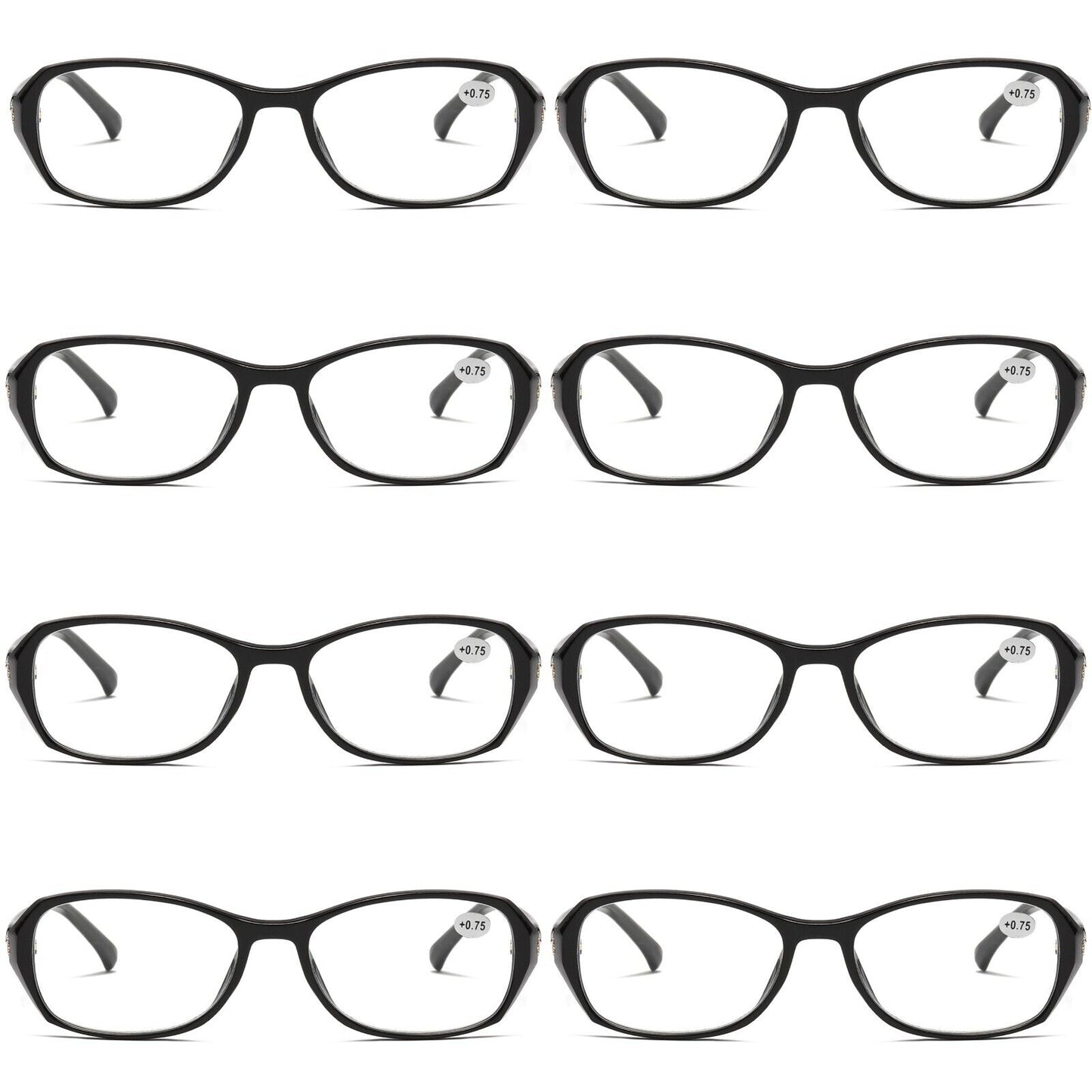 8 Pair Womens Ladies Blue Light Blocking Reading Glasses Computer Gaming Readers