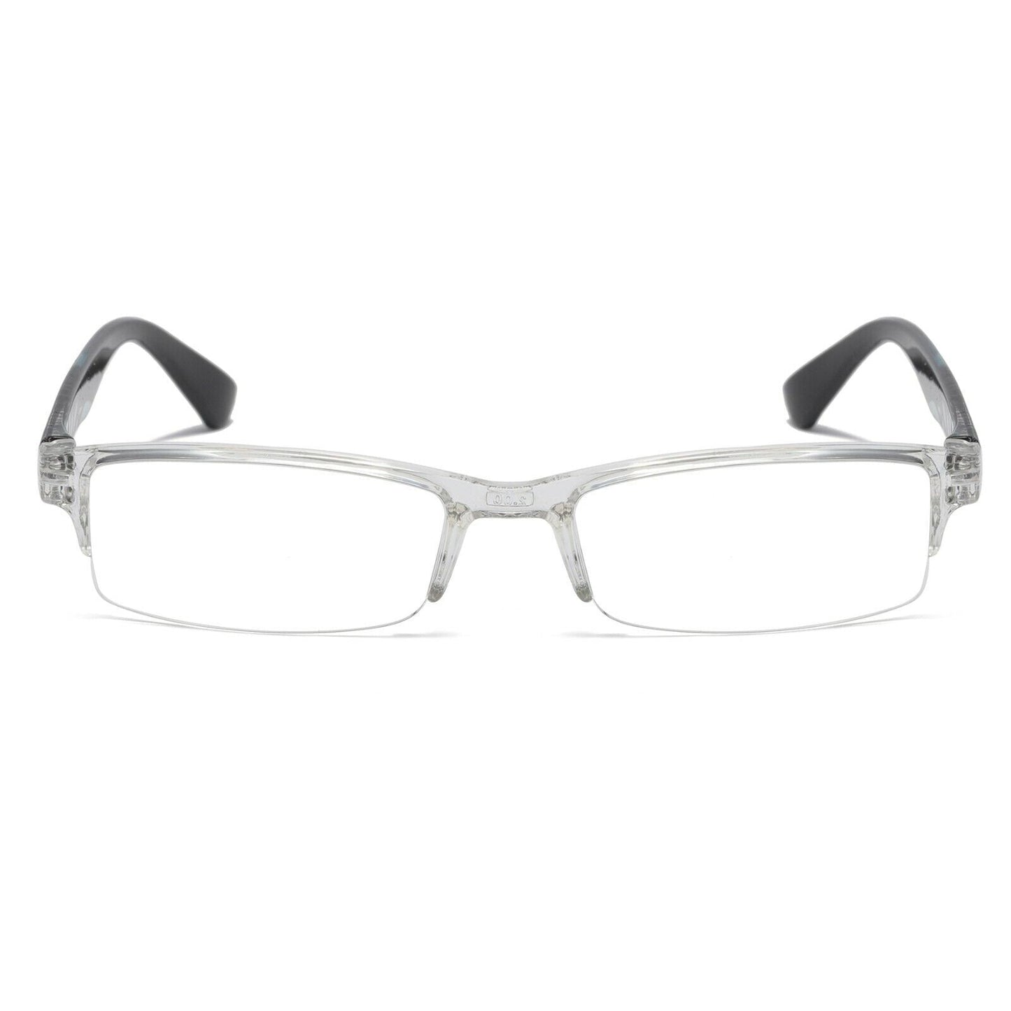 12PK Men Women Rectangle Half Frame Blue Light Blocking Reading Glasses Readers