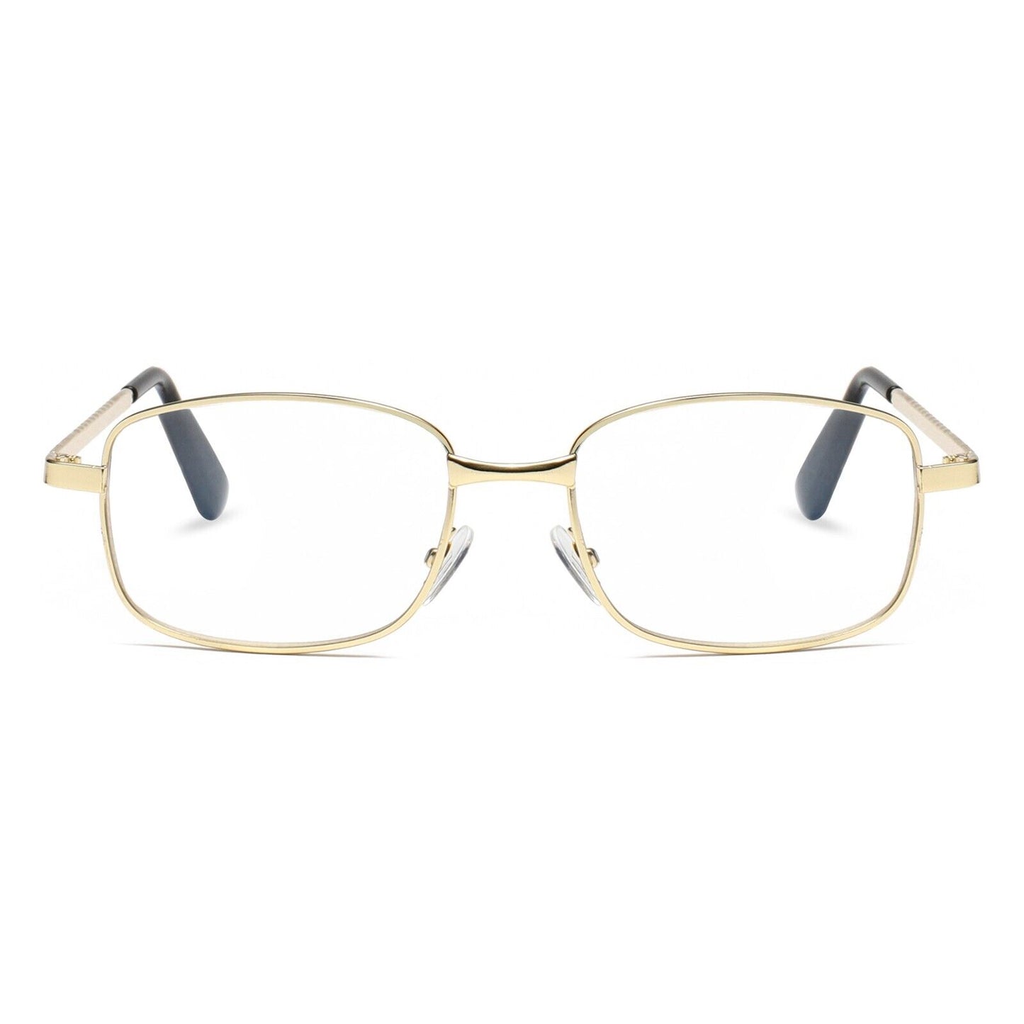 2 PK Mens Womens Metal Frame Clear Lens Reading Glasses Fashion Classic Readers