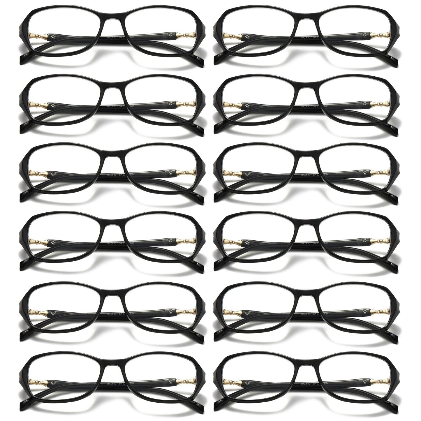 12Pair Womens Blue Light Blocking Reading Glasses Anti Blue Light Ladies Readers