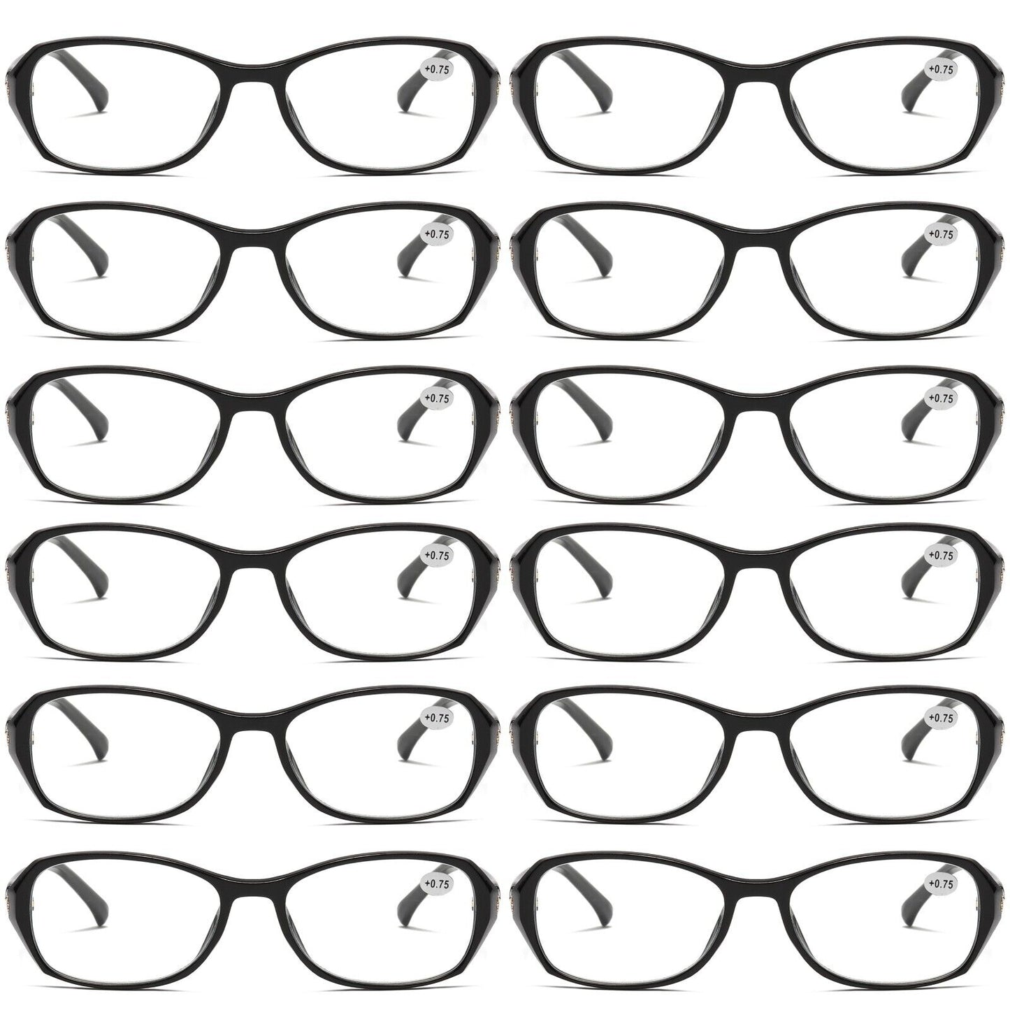 12Pair Womens Ladies Blue Light Blocking Reading Glasses Computer Gaming Readers