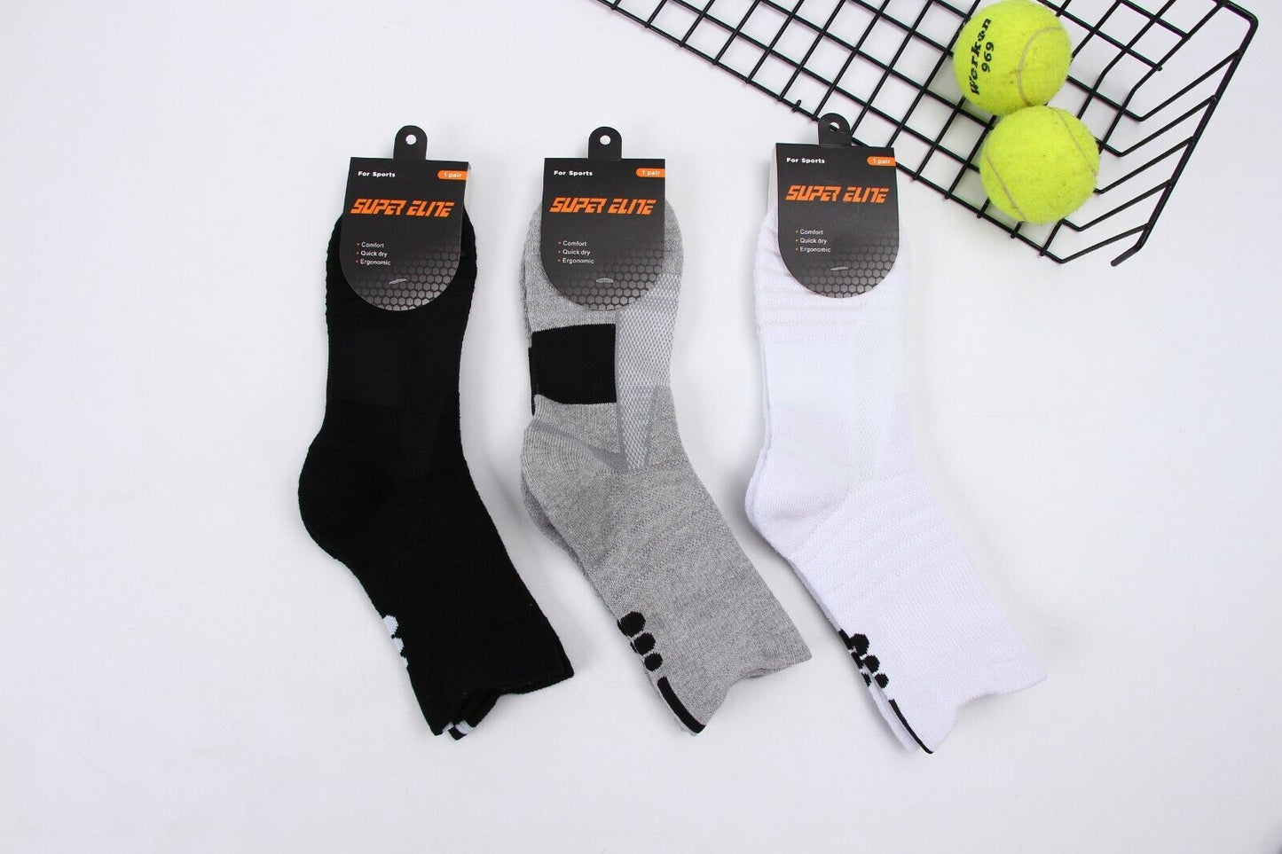 1pair Mens Cotton Athletic Sport Casual Long Work Crew Boot Socks Size 9-11 6-12