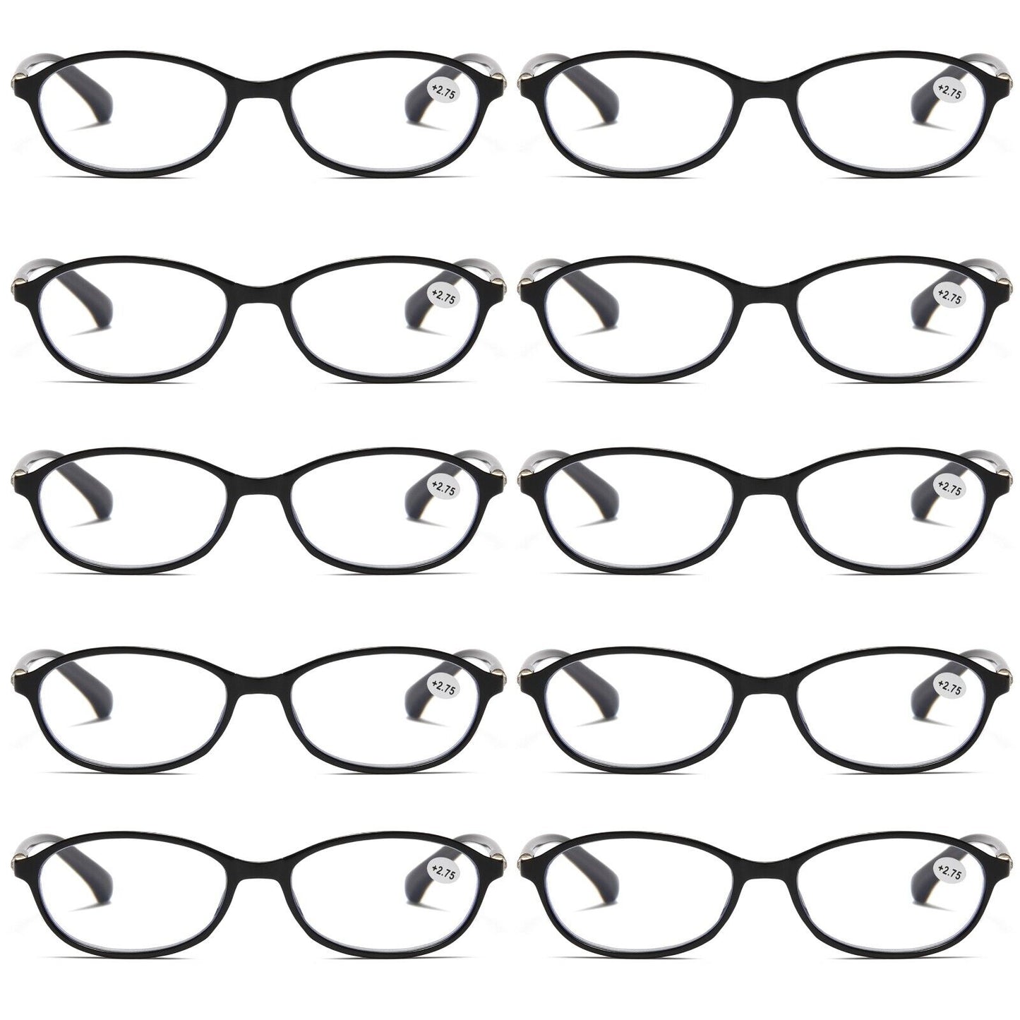 10Pair Womens Ladies Blue Light Blocking Reading Glasses Computer Gaming Readers