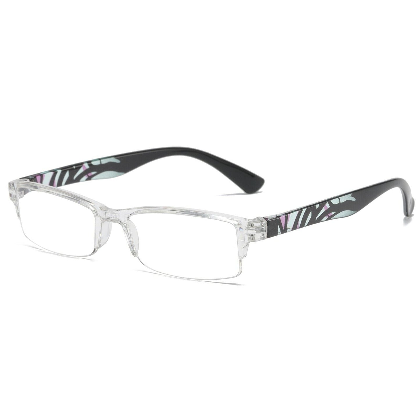12PK Men Women Rectangle Half Frame Blue Light Blocking Reading Glasses Readers