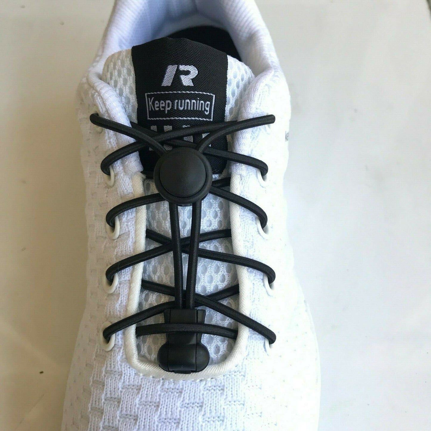 3 pair No Tie Elastic Shoelaces Lock Laces Shoe Strings Sports w/ Locking Toggle - B&Q CO.