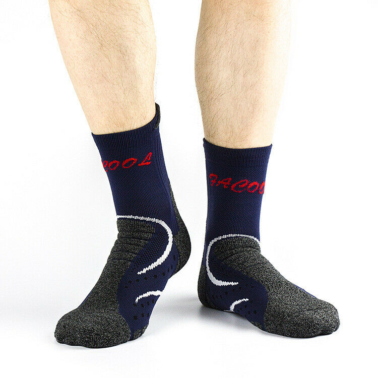 6 Pairs Mens Cotton Crew Cushion Athletic Thick Running Hiking Sports Work Socks - B&Q CO.