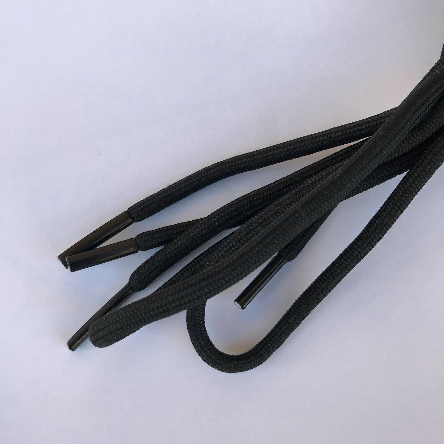 2 pairs Black round boot laces shoelaces for hiking walking work boots shoes - B&Q CO.