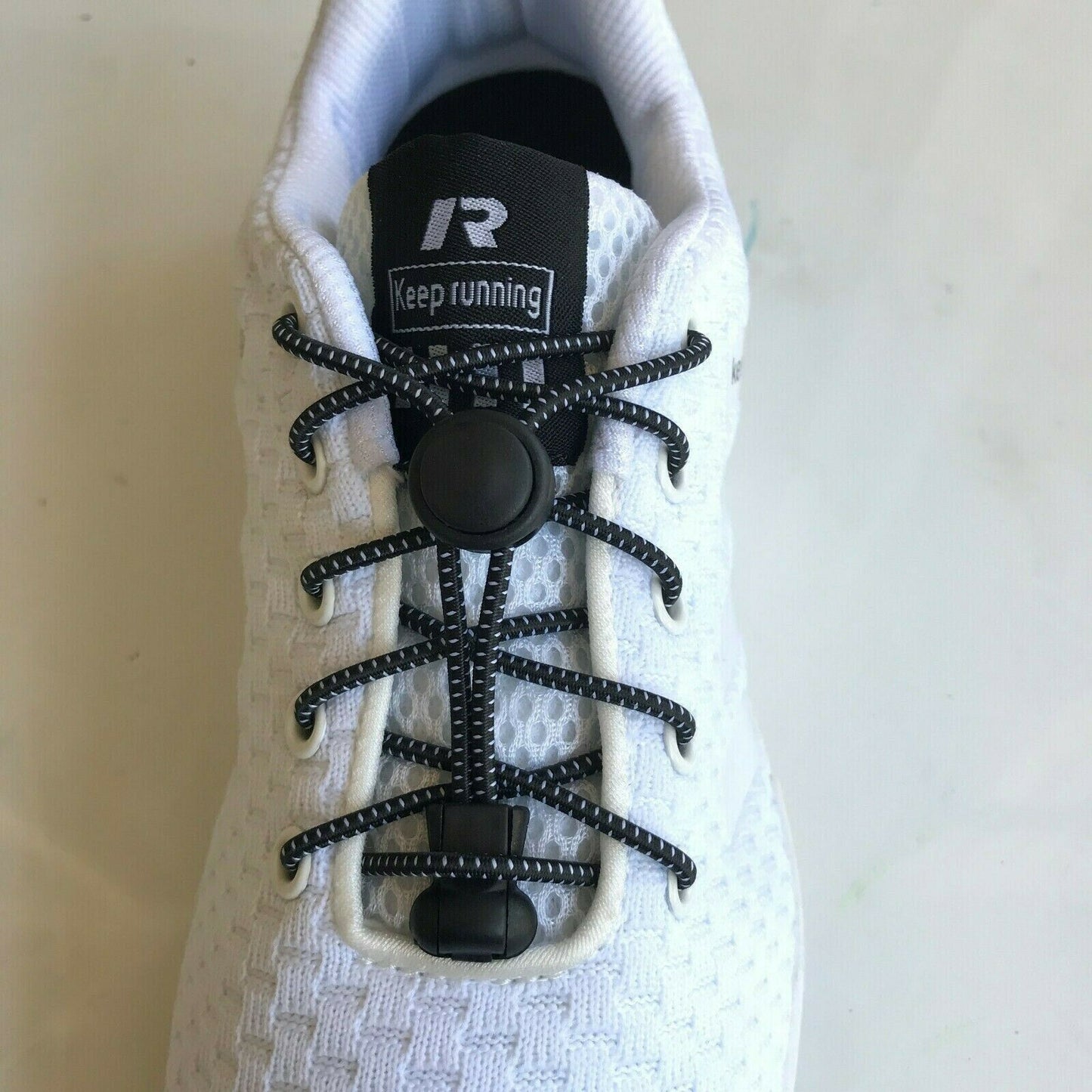 3 pair No Tie Elastic Shoelaces Lock Laces Shoe Strings Sports w/ Locking Toggle - B&Q CO.