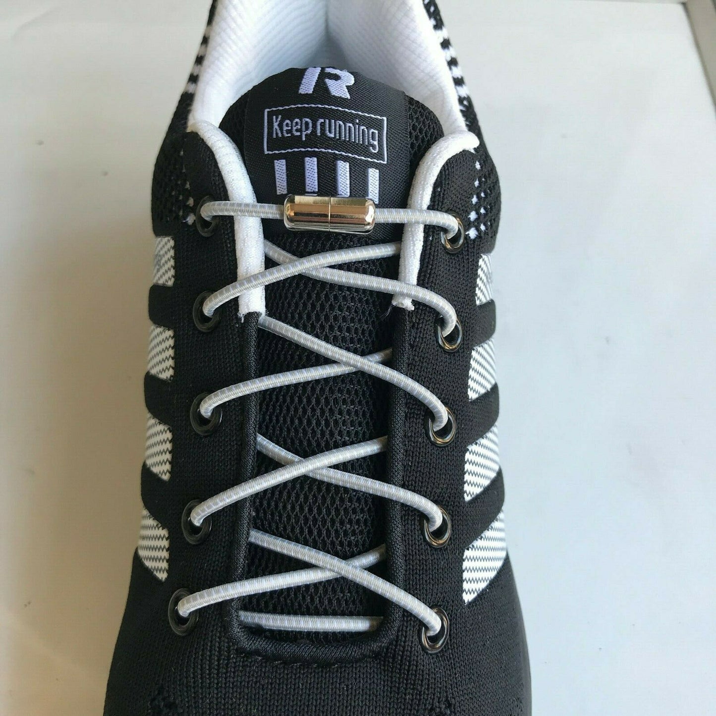 1 pair No Tie tieless Elastic lock laces Shoe laces for running triathlon sports - B&Q CO.