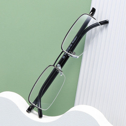 8 PK Mens Half Frame Reading Glasses Black Readers 1.00 1.50 2.00 2.50 3.00 4.00