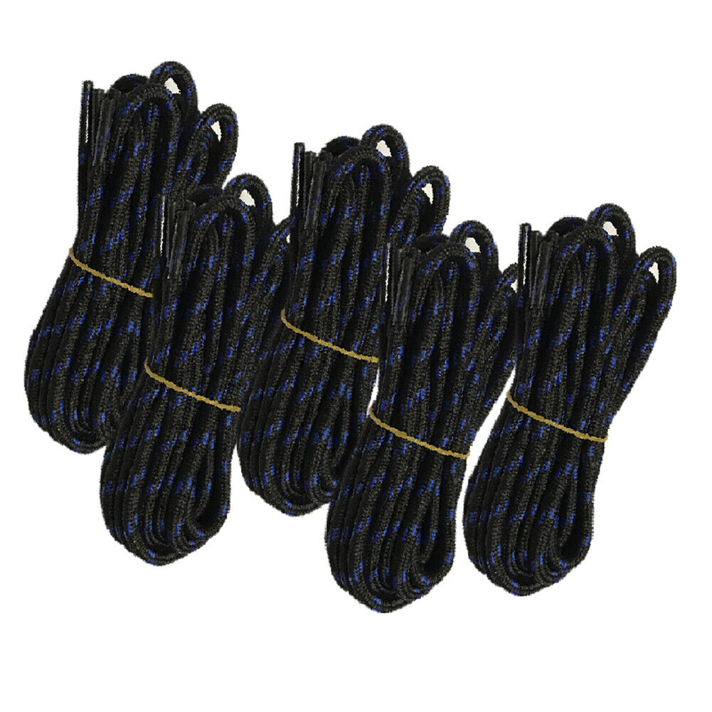 5pair 5mm Thick Heavy duty Round Hiking Work Boot Shoe laces Strings Replacement