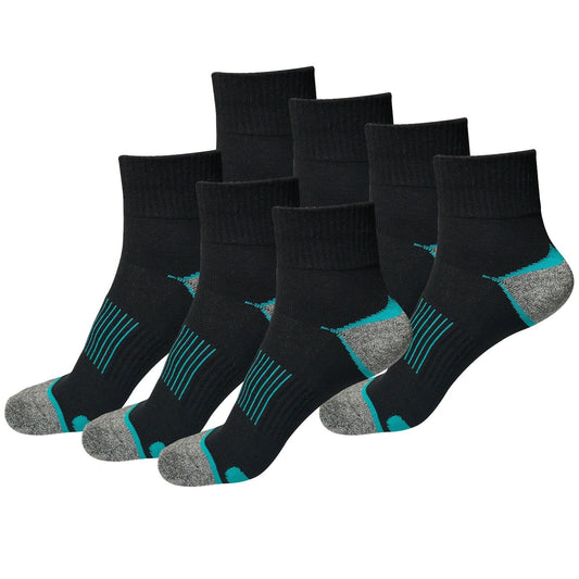 7 Pair Mens Mid Cut Ankle Quarter Athletic Casual Sport Cotton Socks Size 6-12