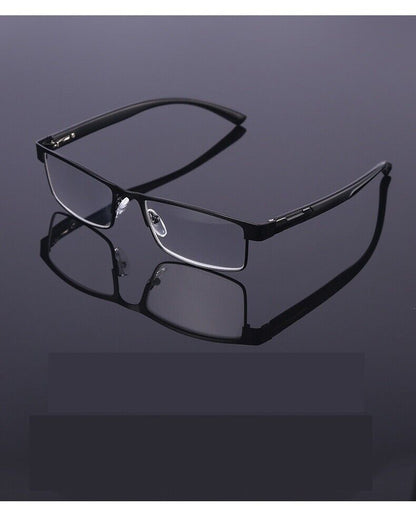 3 PK Mens Rectangular Blue Light Blocking Reading Glasses Spring Hinge Readers