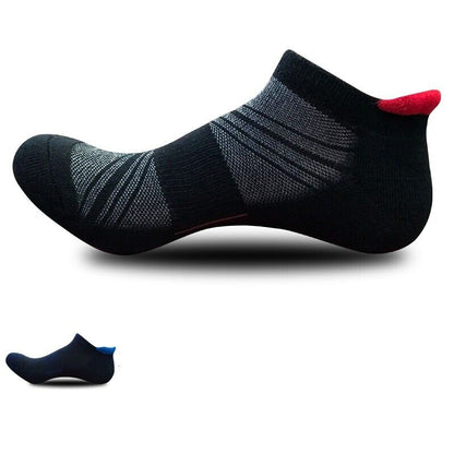 3 to 7 Pairs Mens Low Cut Ankle Athletic Running Cotton Socks With Cushion Tap