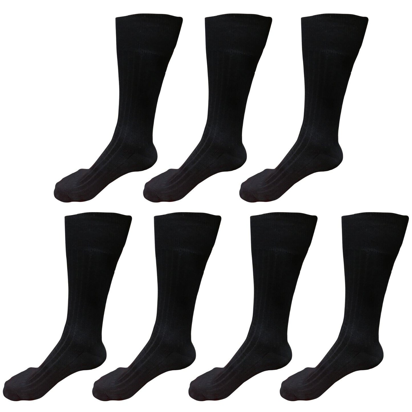 7pair Mens Comfortable Cotton Casual Classic Crew Dress Socks Middle Calf 9-13