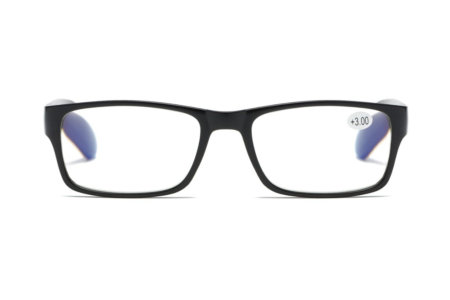 5 PK Mens Unisex Blue Light Blocking Reading Glasses Black Spring Hinge Readers