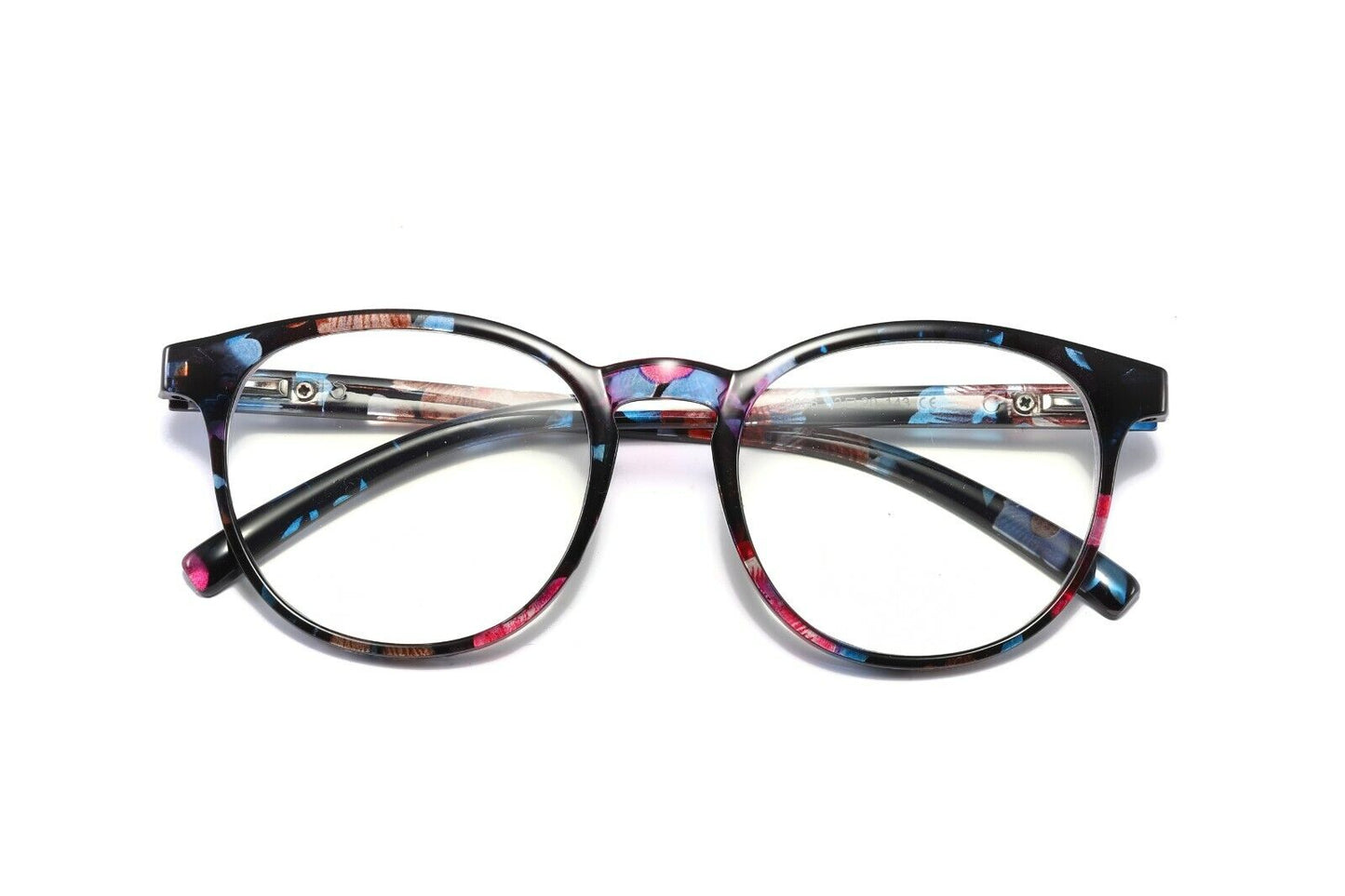 4 Pair Ladies Womens Round Big Frame Blue Light Blocking Reading Glasses Readers