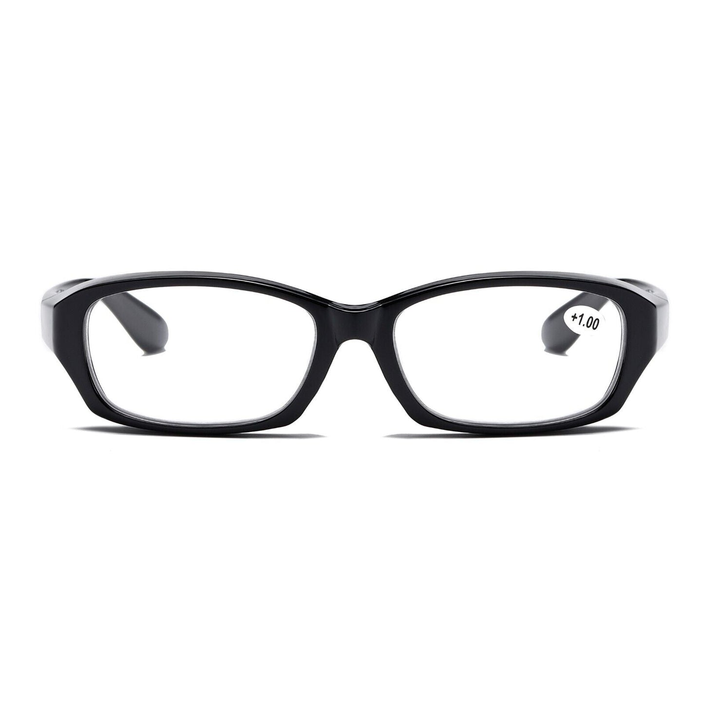 9 PK Clear Lens Mens Black Frame Reading Glasses Heavy Duty Readers for Work