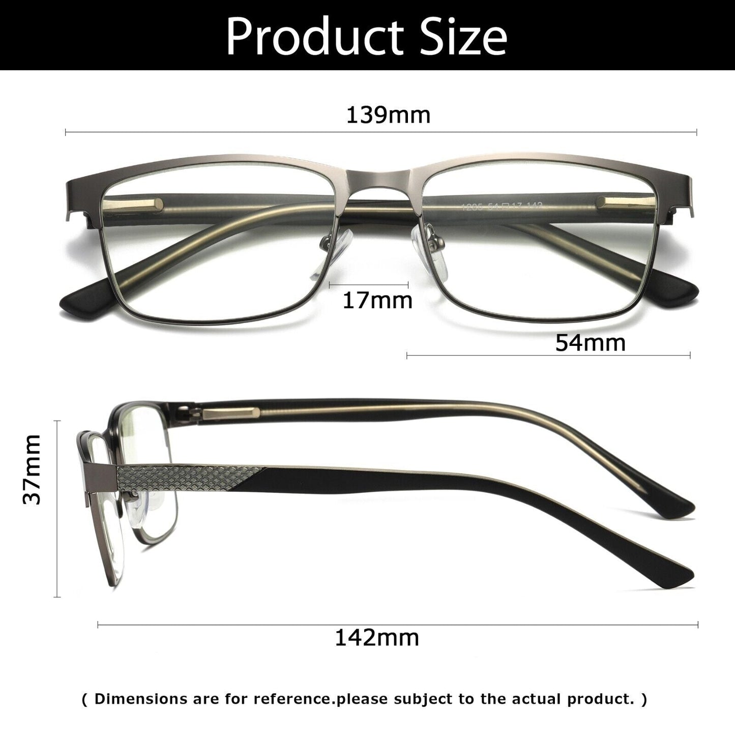 9 PK Mens Metal Frame Spring Hinge Blue Light Blocking Reading Glasses Readers