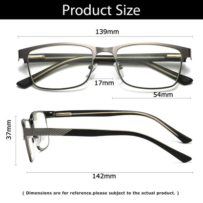 9 PK Mens Metal Frame Spring Hinge Blue Light Blocking Reading Glasses Readers