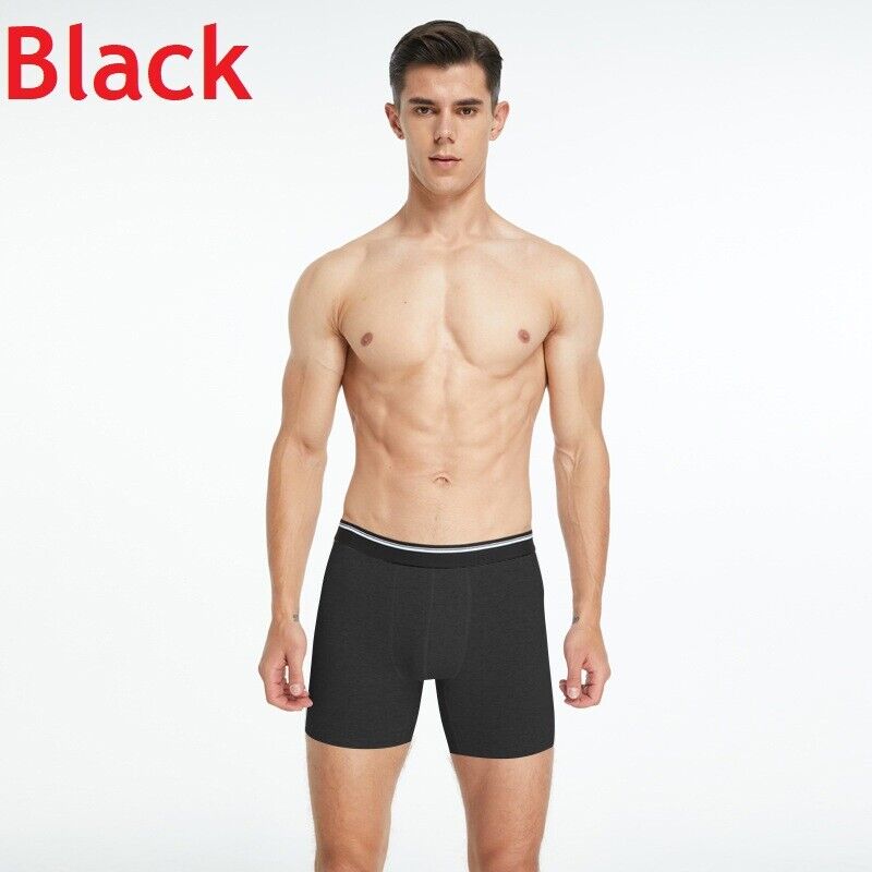 2PK Assorted Mens Cotton Boxer Briefs Comfort Flexible Soft Waistband Underwear