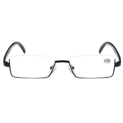 3PK Men Half Metal Frame Reading Glasses Blue Light Readers for Small Head Face