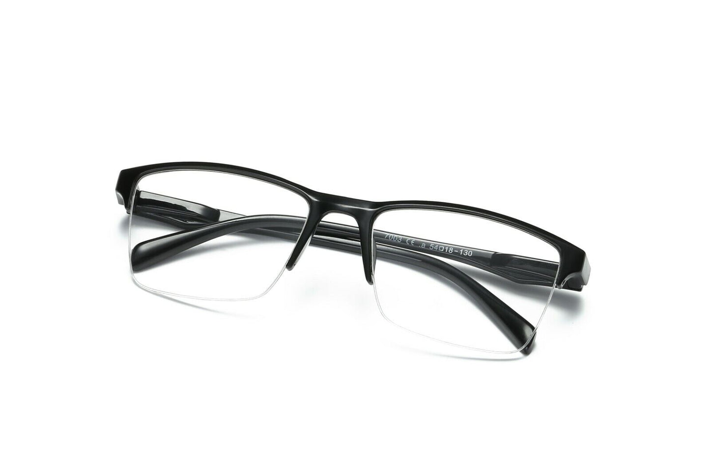 11 Pack Mens Unisex Half Frame Square Reading Glasses Black Spring Hinge Readers