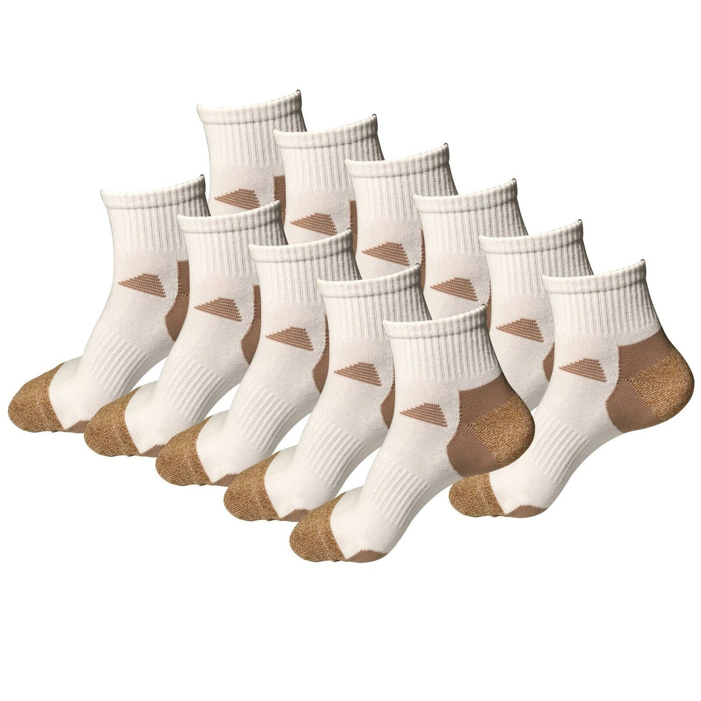 11Pair Womens Mid Cut Ankle Quarter Athletic Casual Sport Cotton Socks Size 5-10