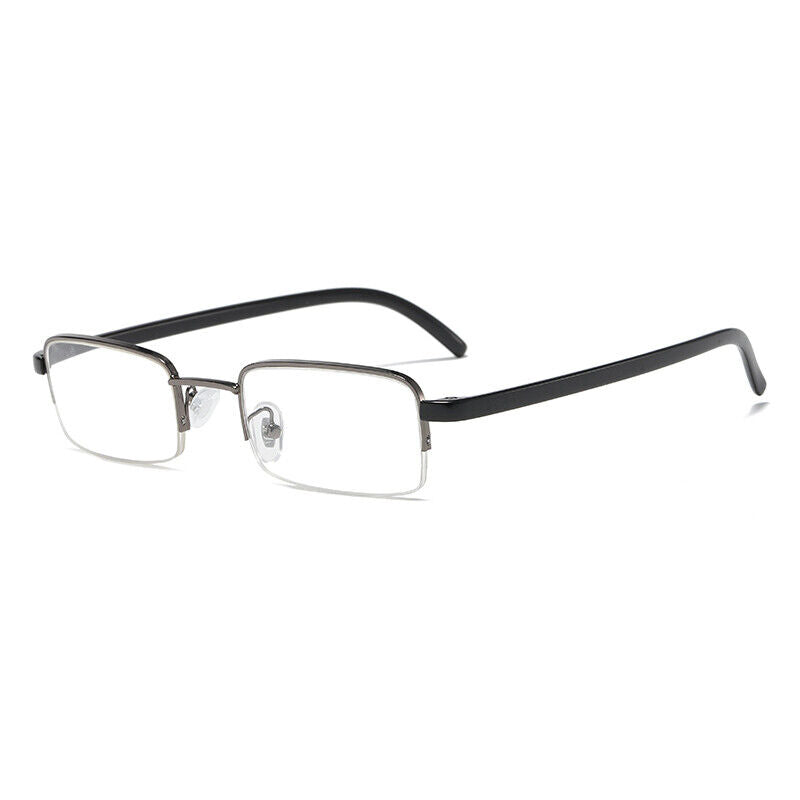 8 PK Mens Half Frame Reading Glasses Black Readers 1.00 1.50 2.00 2.50 3.00 4.00