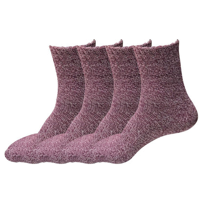 4 Pairs Womens Soft Winter Wool Thick Knit Thermal Warm Crew Cozy Boot Socks