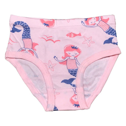 3 PK Toddler Little Girls Cotton Underwear Briefs Kids Panties Mermaid Pattern