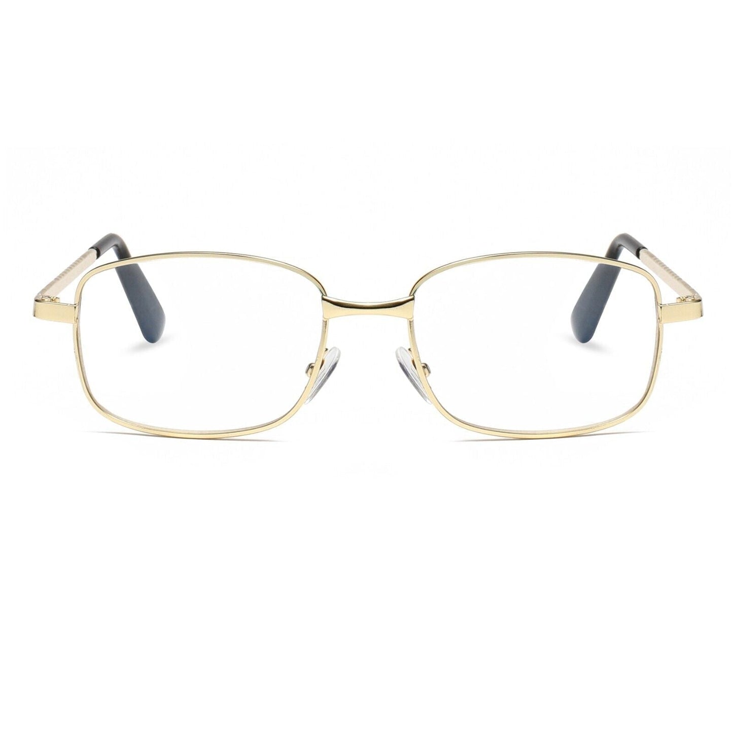 9 Pair Mens Square Metal Frame Golden Reading Glasses Classic Readers Eyeglasses