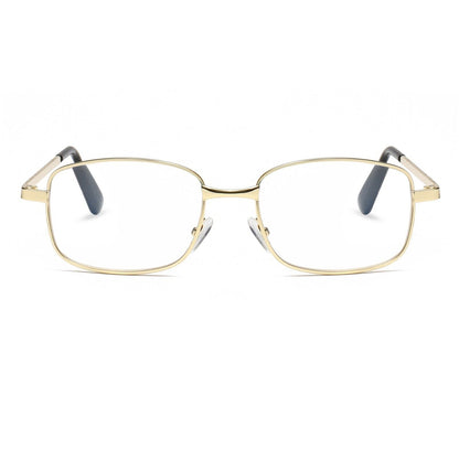 9 Pair Mens Square Metal Frame Golden Reading Glasses Classic Readers Eyeglasses