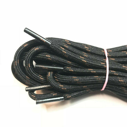 Black heavy duty long military hiking work boot shoe laces strings for men women