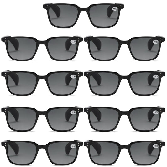 9 PK Mens Womens Magnified Full Tinted Lens Sun Readers Reading Sunglasses UV400