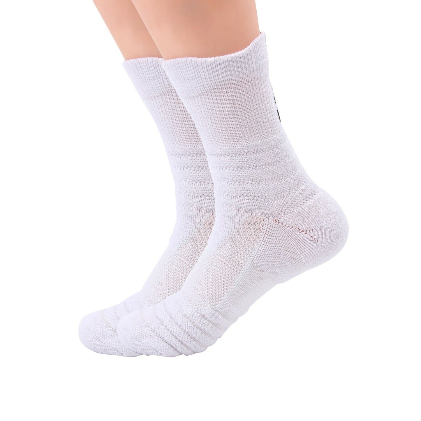 Lot 1-12 Mens Cotton Athletic Sport Casual Work Crew Socks White Size 9-11 6-12