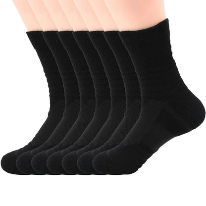 Lot 1-12 Mens Cotton Athletic Sport Casual Work Crew Socks Black Size 9-11 6-12