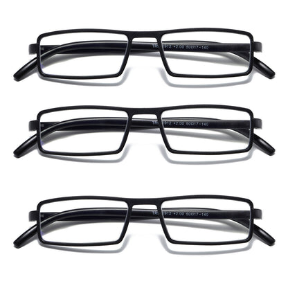 3PK Mens Womens Unisex Unbreakable Reading Glasses Blue Light Blocking Readers