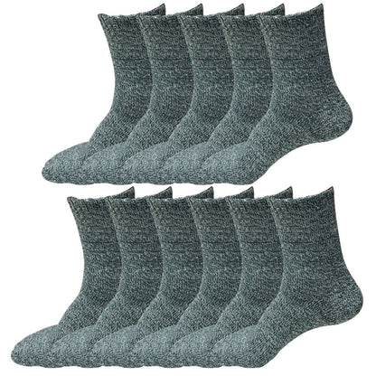 11 Pairs Womens Soft Winter Wool Thick Knit Thermal Warm Crew Cozy Boot Socks