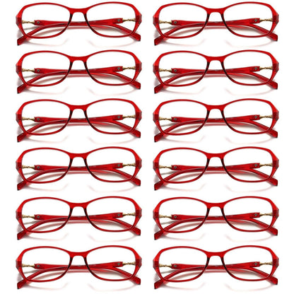 12Pair Womens Blue Light Blocking Reading Glasses Anti Blue Light Ladies Readers