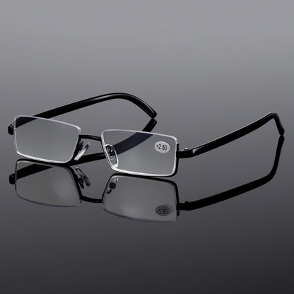 10PK Men Half Metal Frame Reading Glasses Blue Light Readers for Small Head Face