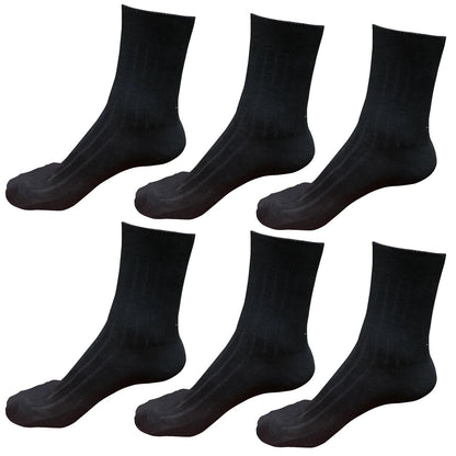 Lot 6 pairs Mens Classic Fashion Cotton Casual Solid Crew Dress Socks Size 6-10