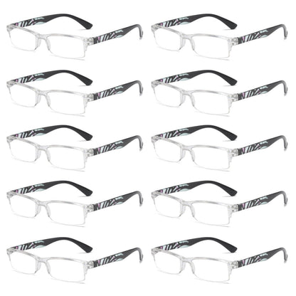 10 Pairs Unisex Blue Light Blocking Reading Glasses Slim Readers for Men Women