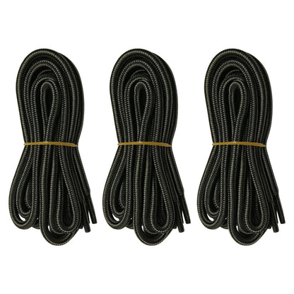 3 pairs 5mm Thick Heavy duty Round Hiking Work Boot Shoe laces Military Strings