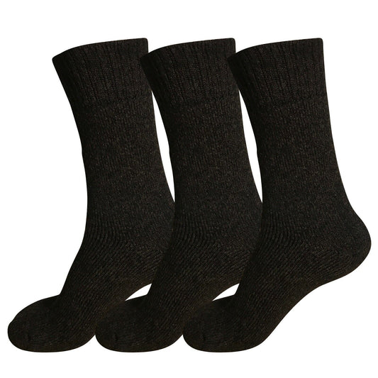 3pair Mens Heavy Duty Thick Winter Thermal Warm Hiking Knit Crew Wool Boot Socks