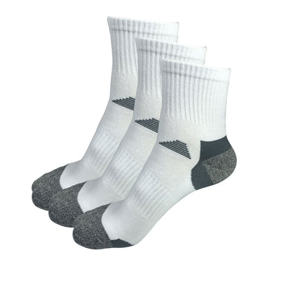 3 Pairs Mens Mid Cut Ankle Quarter Athletic Casual Sport Cotton Socks Size 6-12